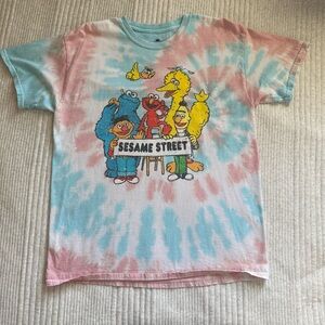 Sesame Street Pastel Tie-Dye Kids Tee
